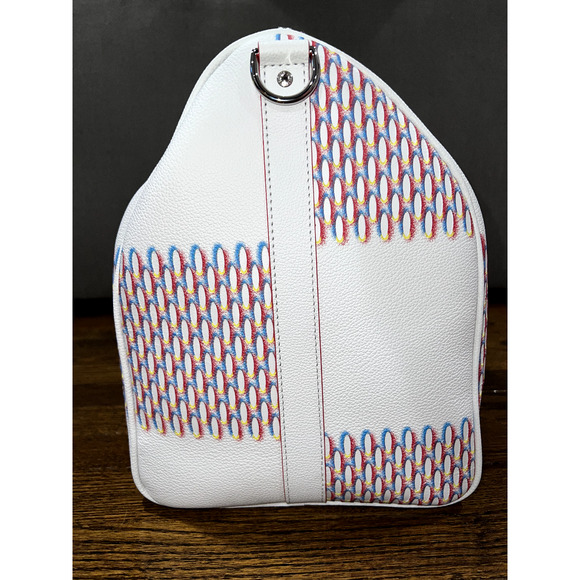 Louis Vuitton Keepall Bandouliere 50 Damier Spray White Logo Weekend Travel Bag - Picture 5 of 12